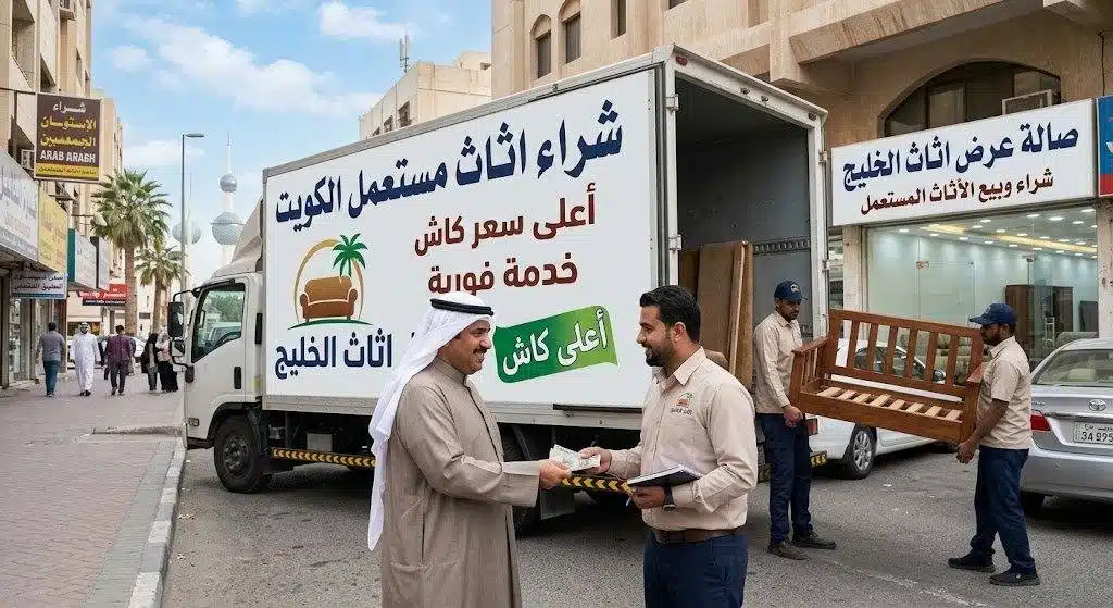 فريق شراء الأثاث المستعمل أثناء الفك والتحميل بالكويت